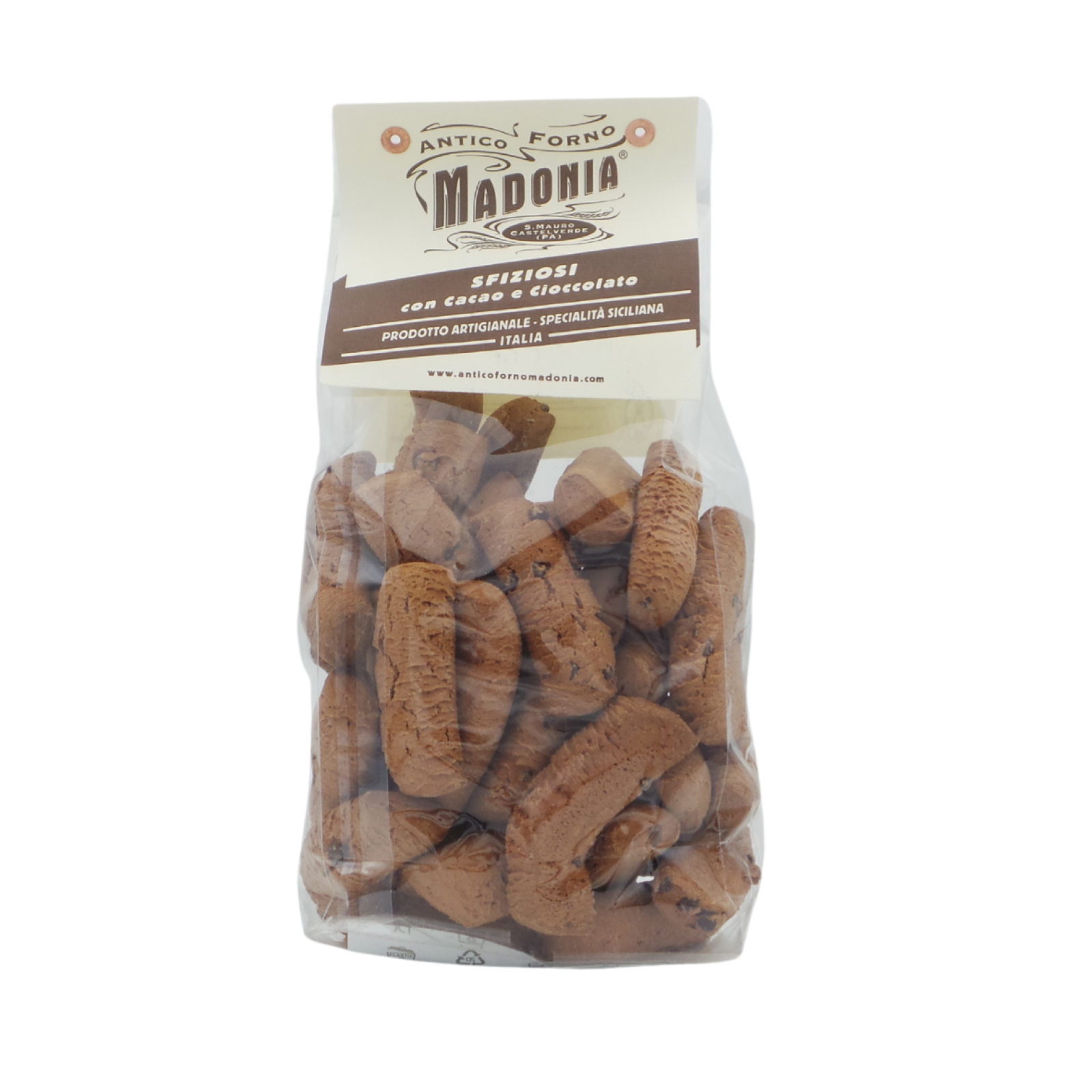 Biscotti Antico Forno Madonia Sfiziosi Cacao e Cioccolato Pacco da 450 g