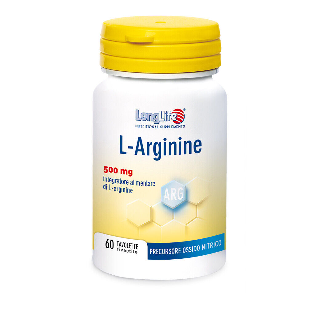 L-Arginine 500mg LongLife 60 Tavolette Rivestite