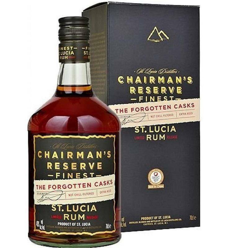 ST. LUCIA DISTILLERS RUM CHAIRMAN'S RESERVE FINEST THE FORGOTTEN CASK 70 CL IN A