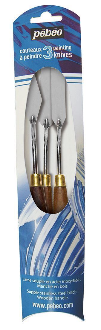 Pebeo Artista Acrilico Olio Palette Pittura Coltello Set Di 3, Assortito
