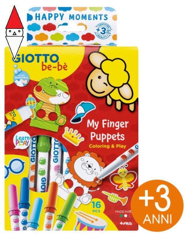 ARTICOLO DISEGNO FILA MY FINGER PUPPETS GIOTTO BE-BE HAPPY MOMENTS