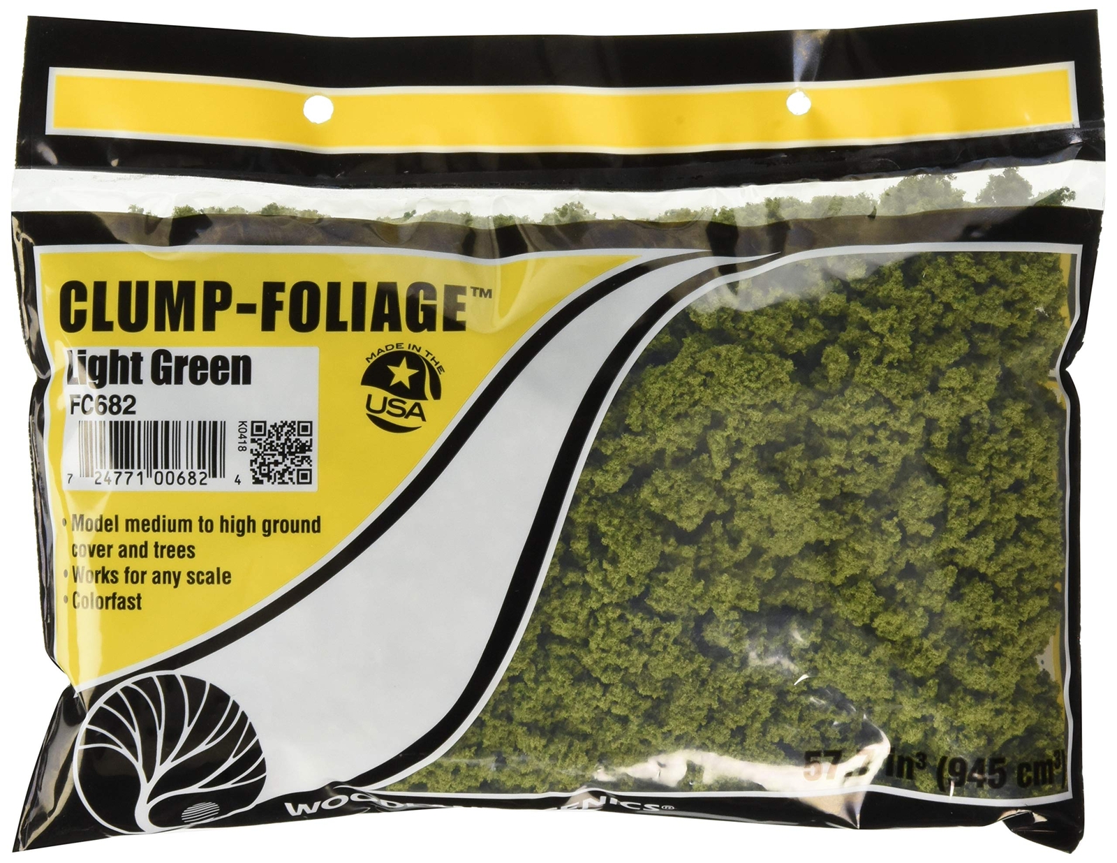 Woodland Scenics Clump Foliage 57.7 Cubic Inches-Light Green