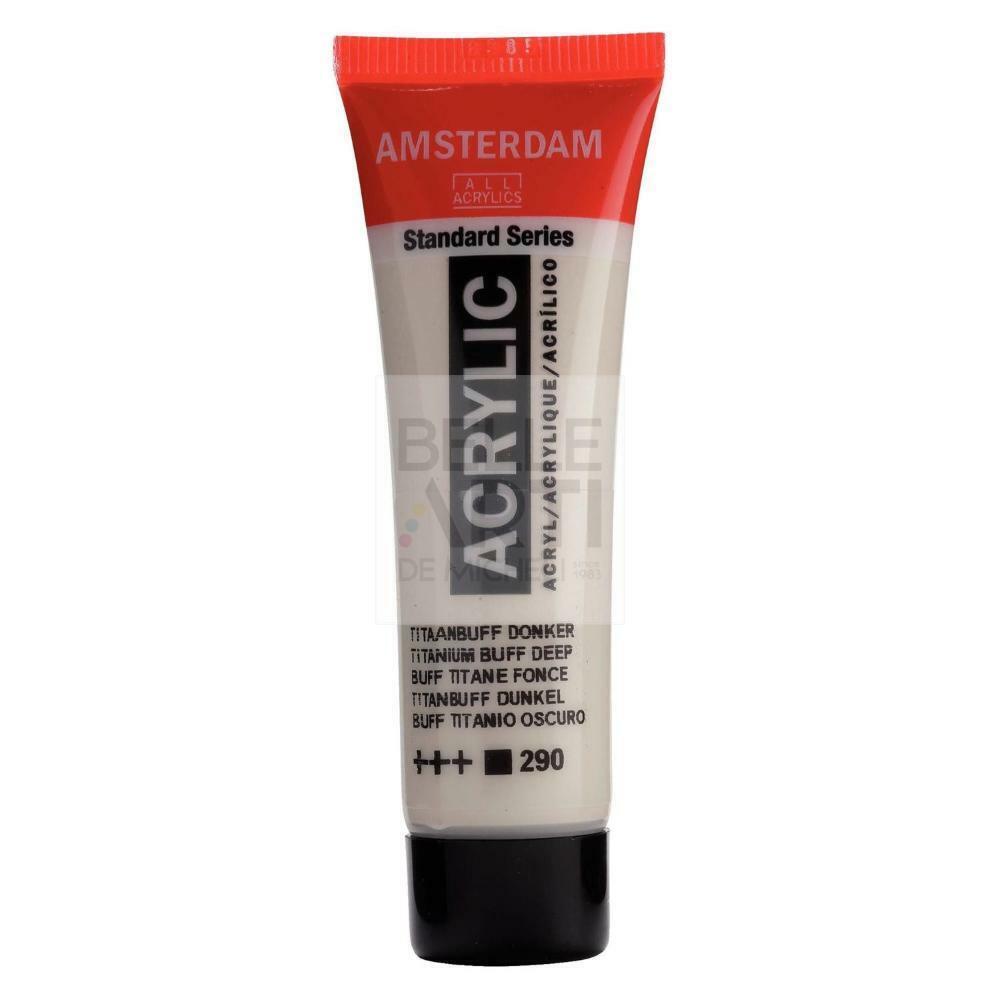 COLORE ACRILICO 290 TITANIO GIAL. SCURO AMSTERDAM "ACRYLIC" TUBO DA 20ML