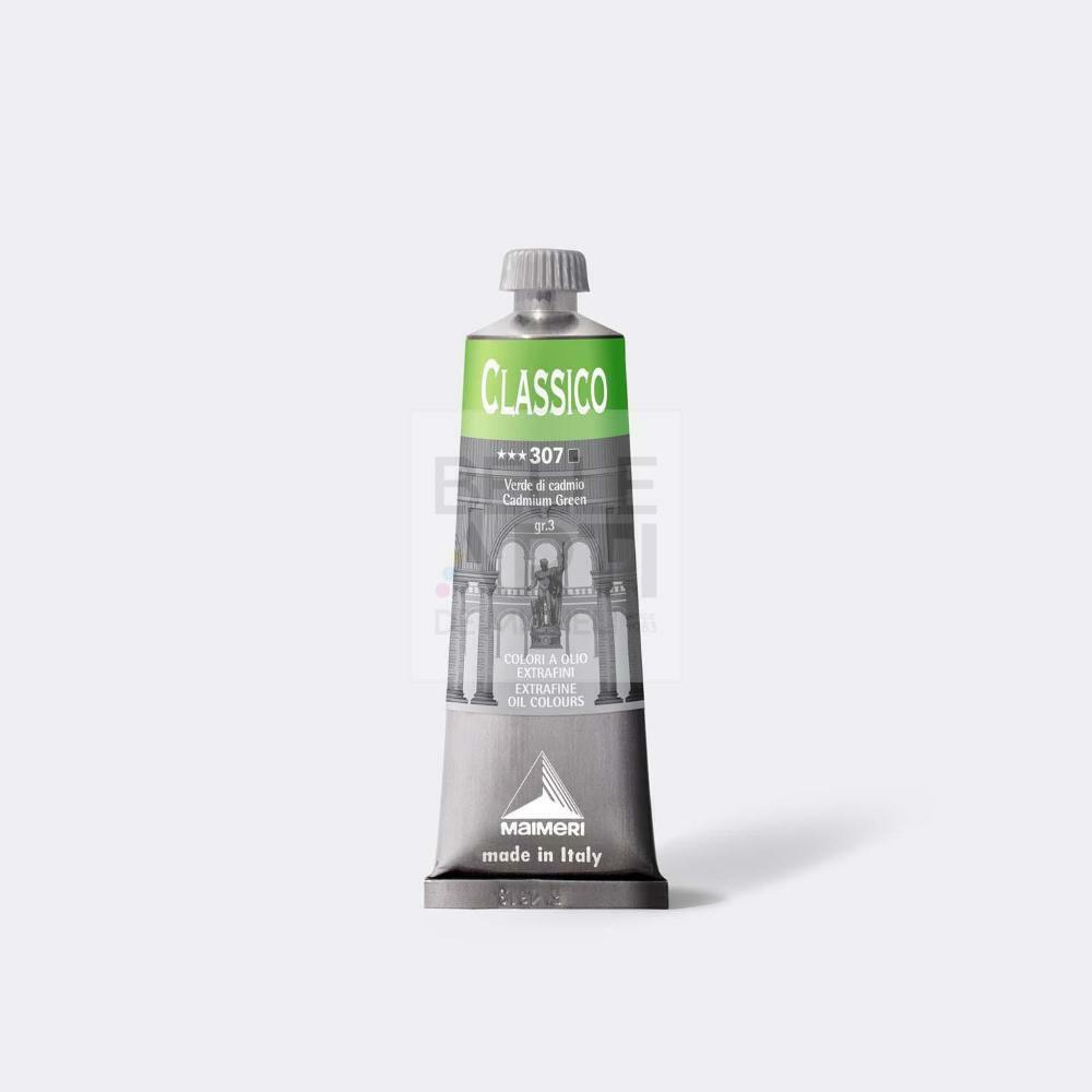 COLORE AD OLIO SERIE CLASSICO DA 60 ml. 307 VERDE DI CADMIO