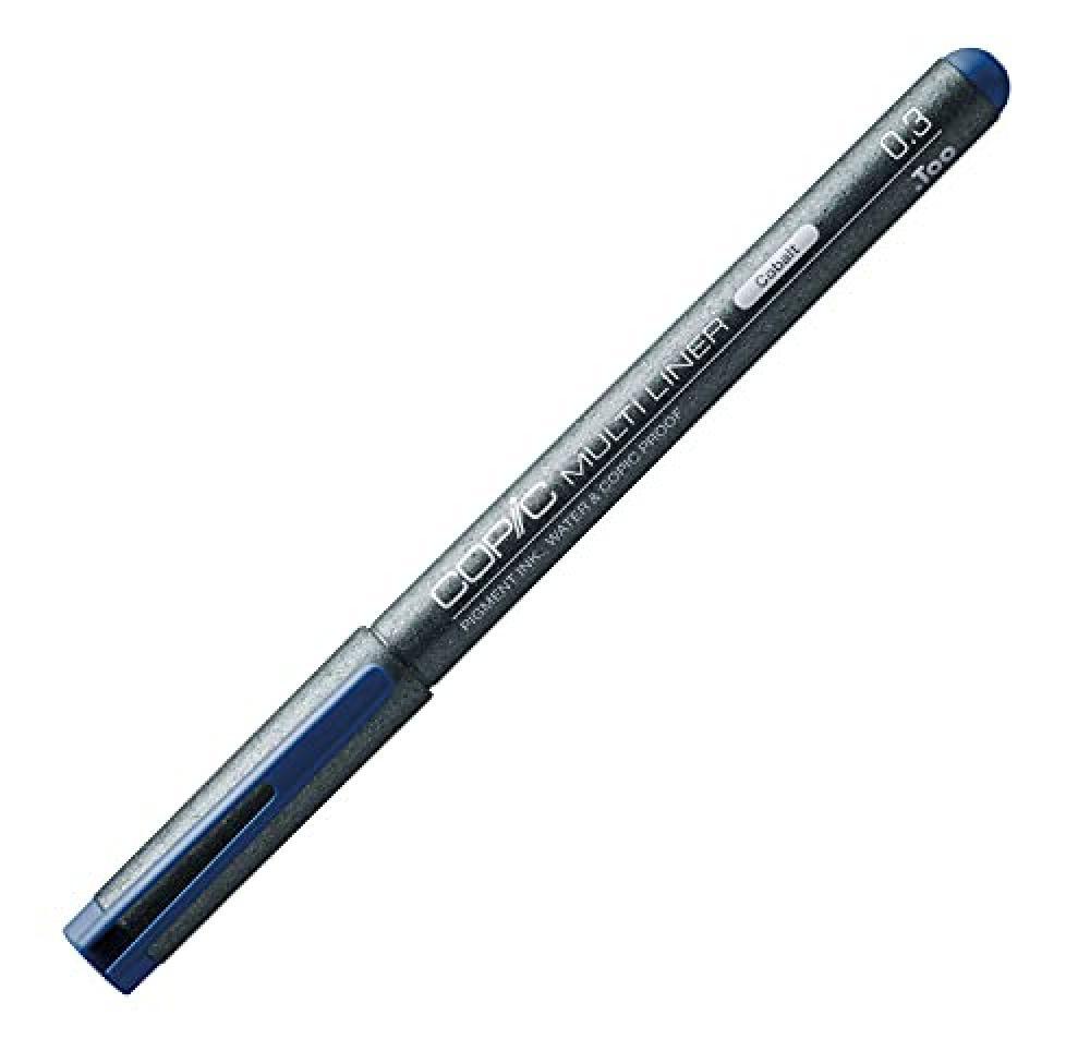 (TG. 0,3 mm) COPIC Multiliner cobalt 0,3 mm, penna da disegno con inchiostro pig