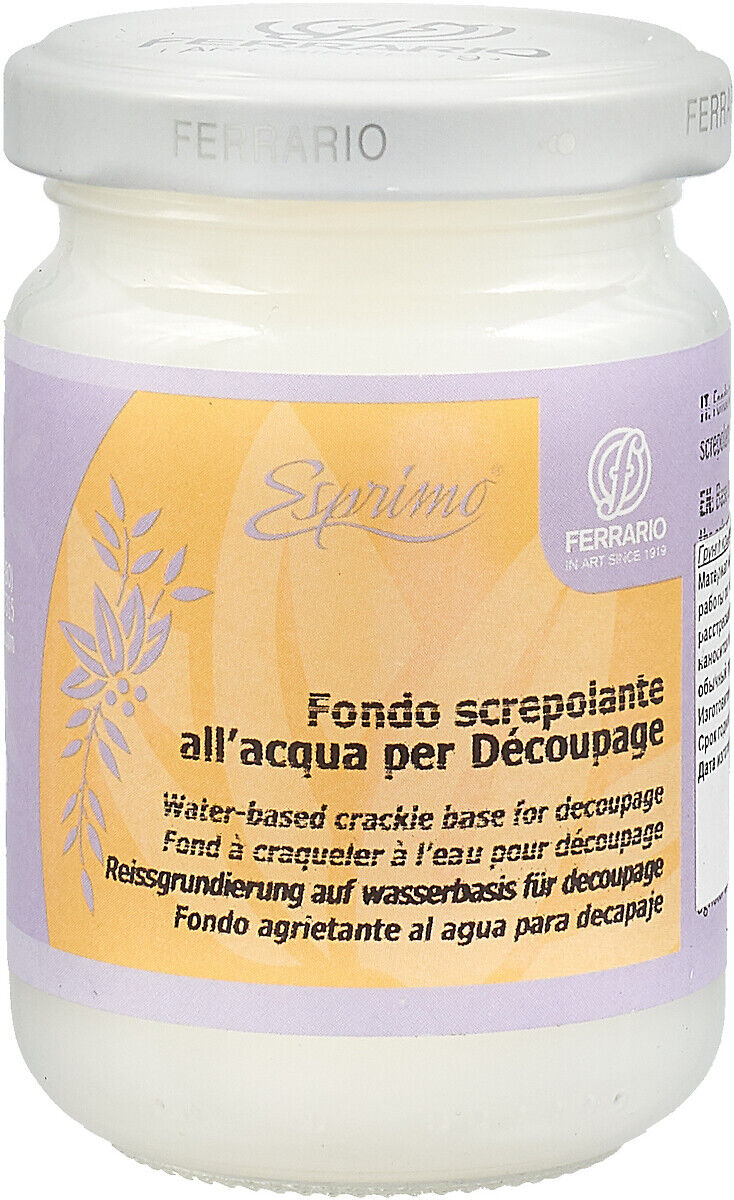 FERRARIO ESPRIMO FONDO SCREPOLANTE ALL'ACQUA PER DECOUPAGE 150 ML.
