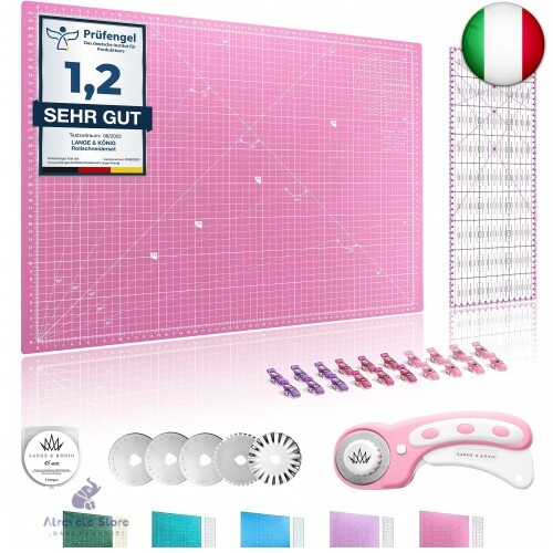 Lange & König Set di Taglierina Rotativa in 3 Misure [A1, A2, A3] e 3 Colori