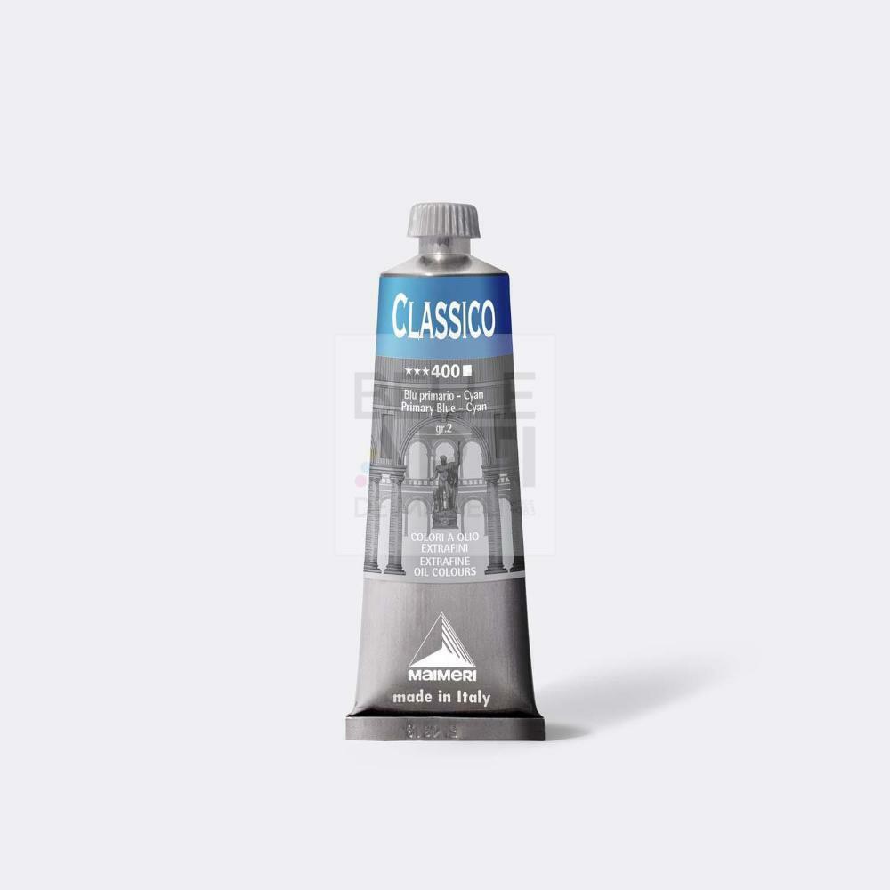 COLORE AD OLIO SERIE CLASSICO DA 60 ml. 400 BLU PRIMARIO CYAN