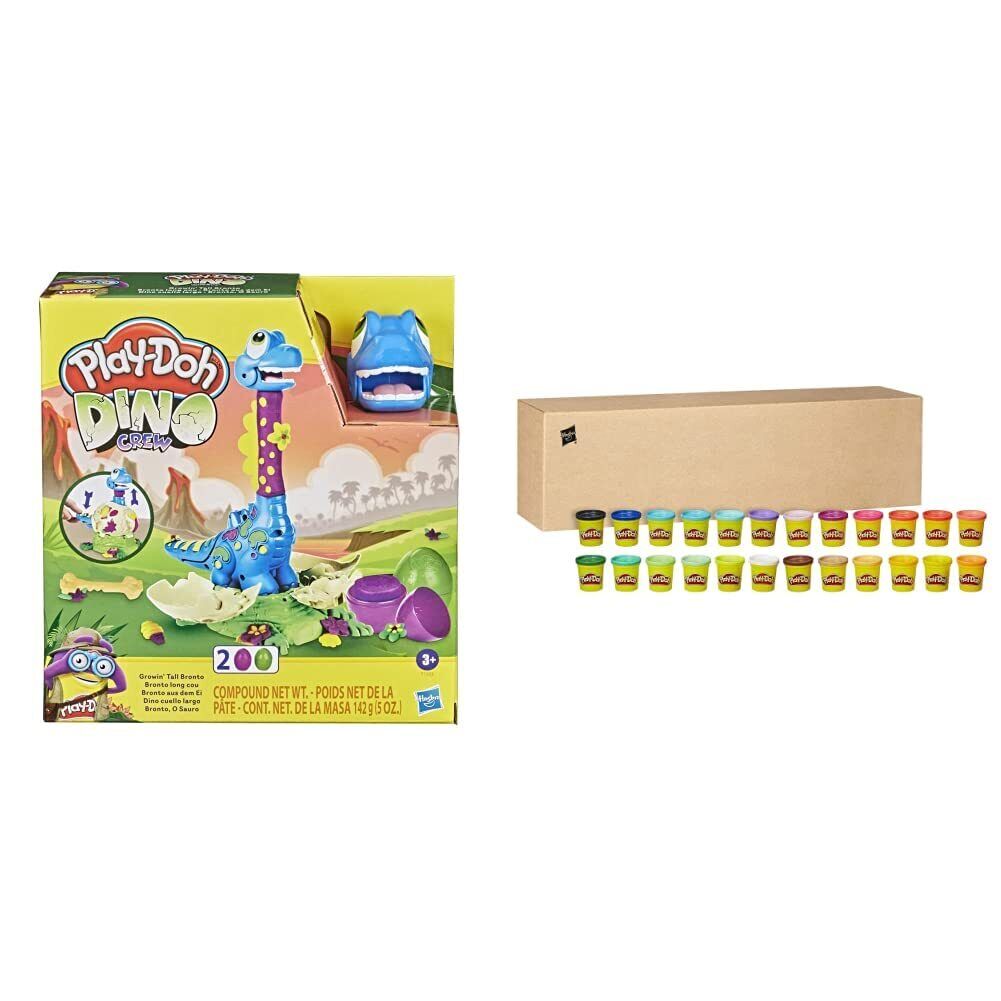 Hasbro Play-Doh Play-Doh Dino Crew - Il Brontosauro Che Scappa, Dinosauro Giocat