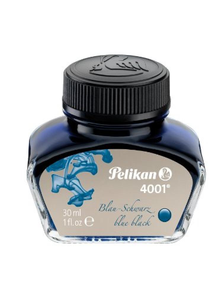 Pelikan Tinte 4001 im Glas, blau-schwarz, Inhalt: 30 ml - NUOVO