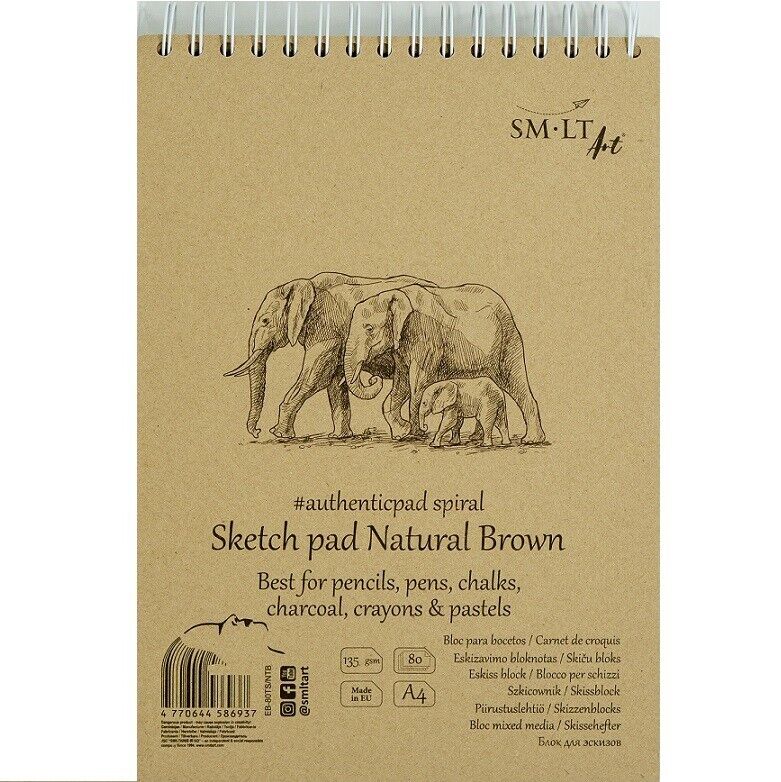 Blocco spirale 80 fogli disegno SMLT Art A4 - 135 g/mq  EB-80TS/NTB (57SMLT)