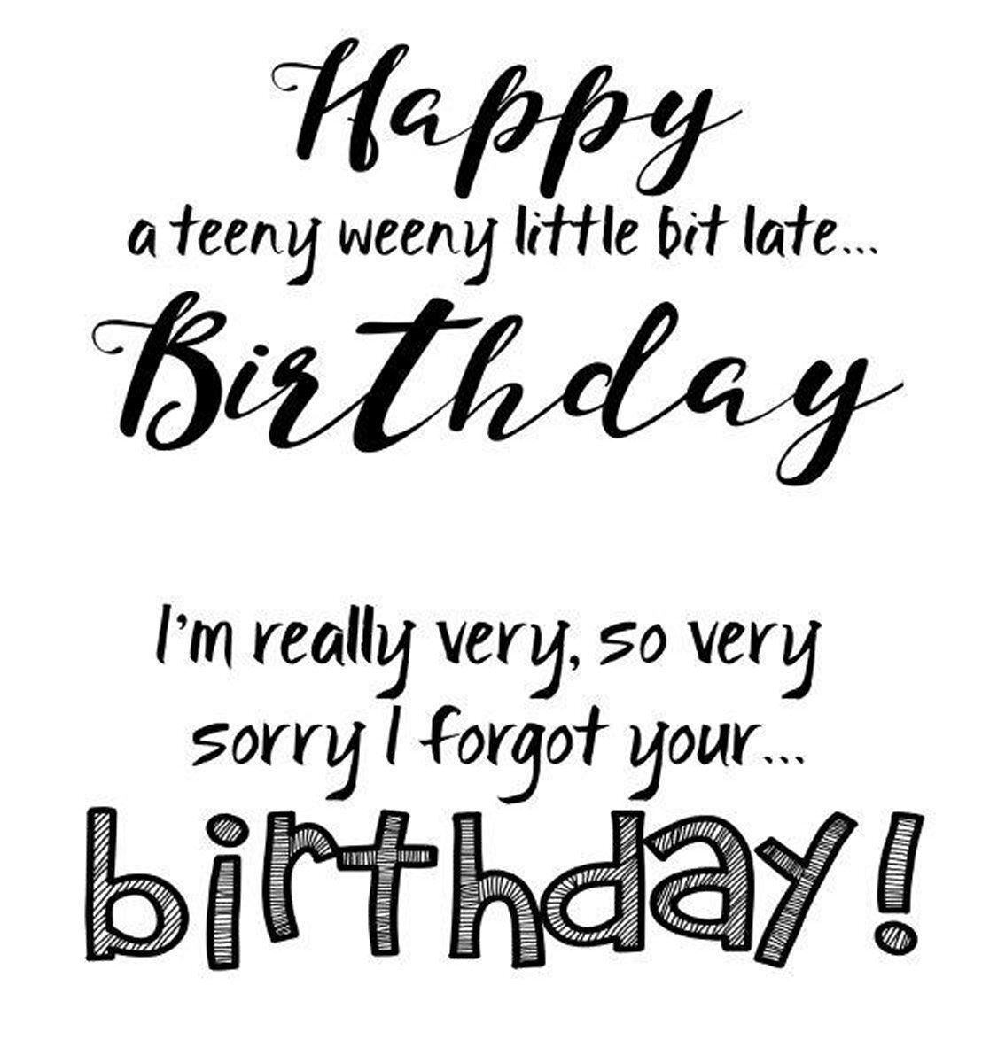 Woodware Clear Magic Stamp Set Belated Birthday FRS070