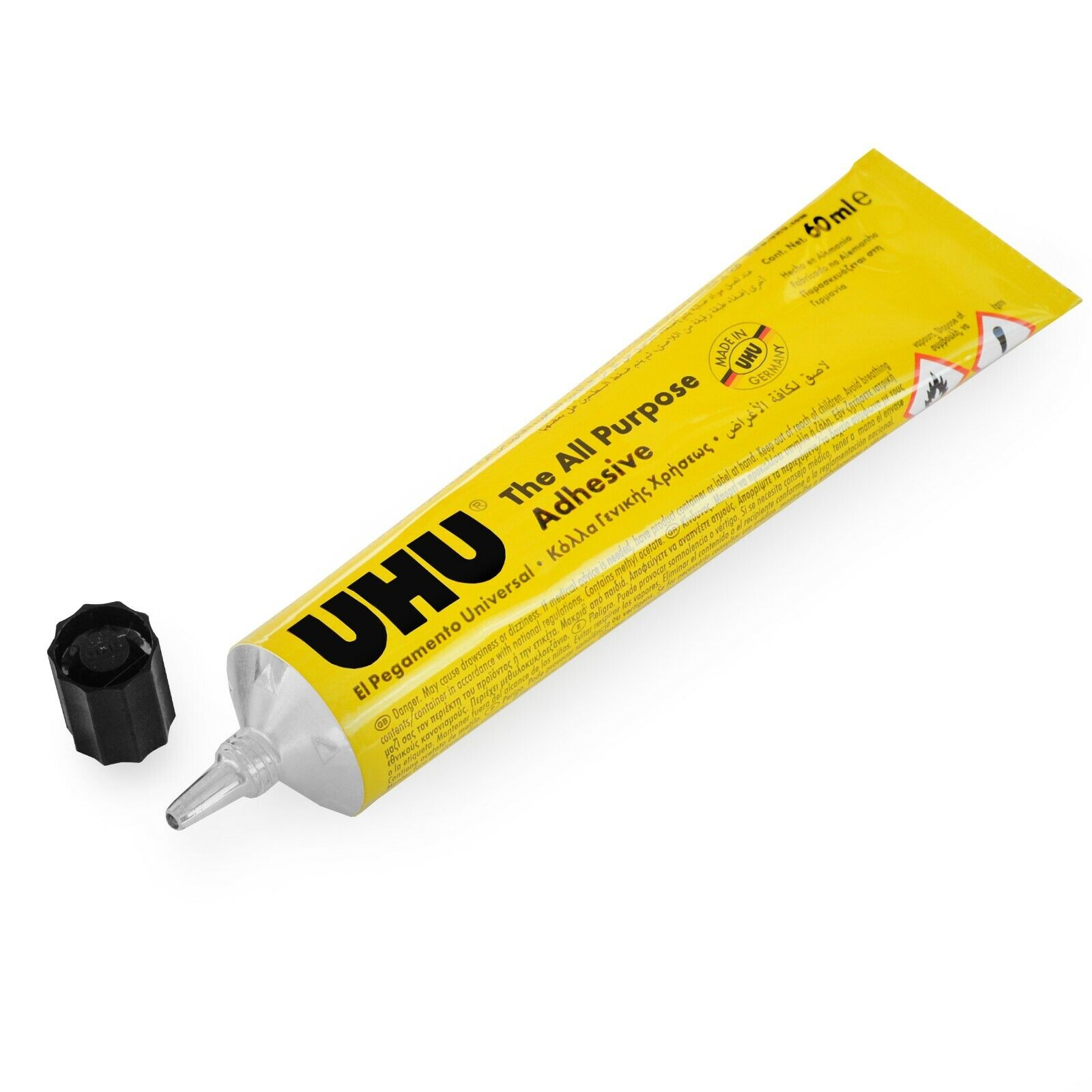 UHU Tutti Scopo Colla Adesiva - extra Forte Trasparente 60ml - Buy 3 Prendi 1