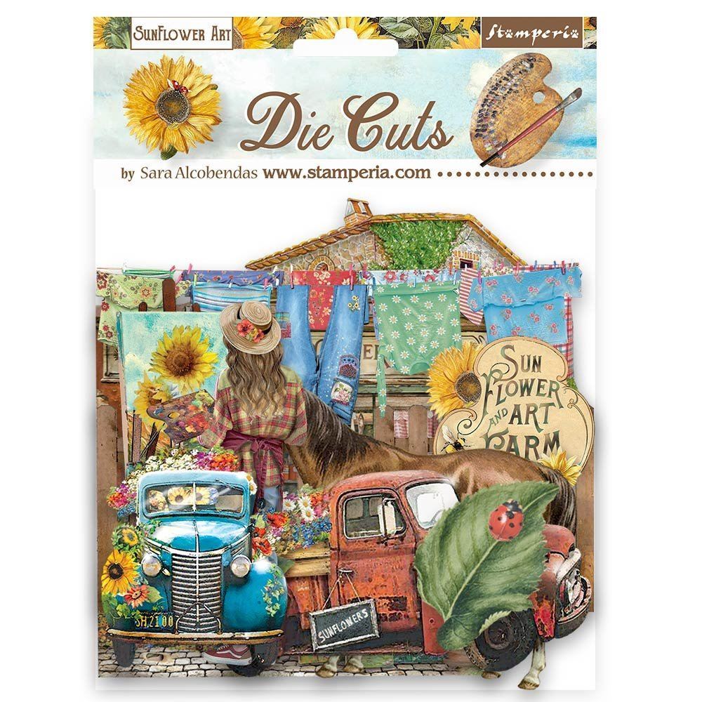 Die cuts Sunflower Art ritagli per decorazioni Stamperia