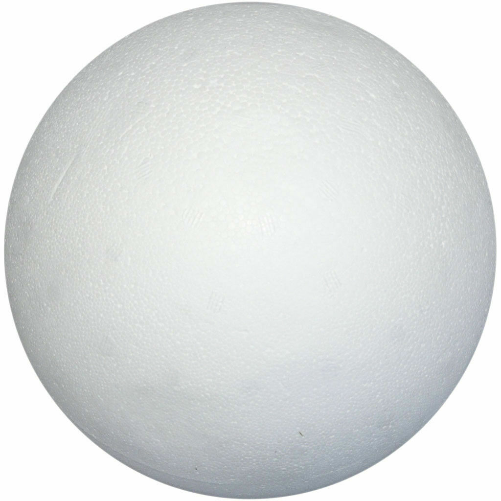 Solido Bianco Polistirolo Sfera 15cm Leggero Rotondo Pallina Craft Decorazioni