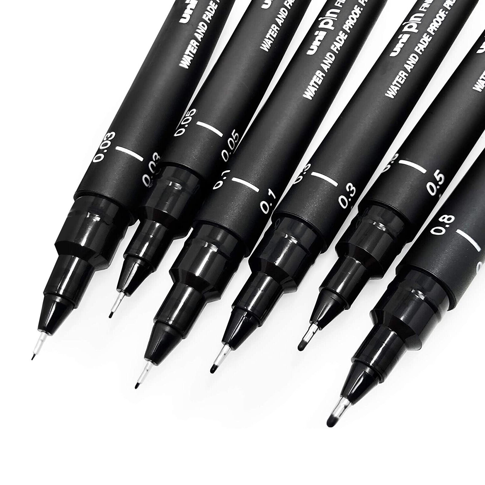 Uni Sfera Pin Disegno Penna Pigmento Liner Set Inchiostro Nero 0.05mm A 0.8mm -
