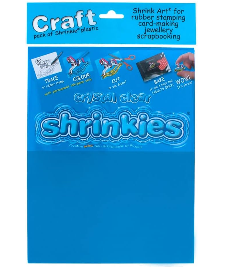 6 Grande Trasparente SHRINKLES Shrinkie Calore Plastica Arte 260MM x 200MM