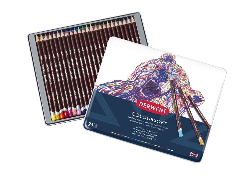 Derwent Coloursoft Artisti Matite Colorate 24 Teglia