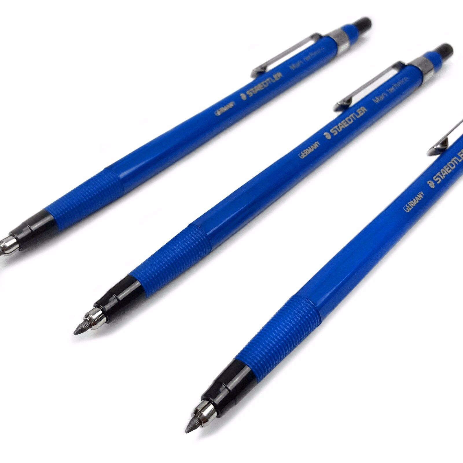 3 X Staedtler Mars Technico 788C Matita Piombo Sostegno 2mm Hb- Made IN Germania