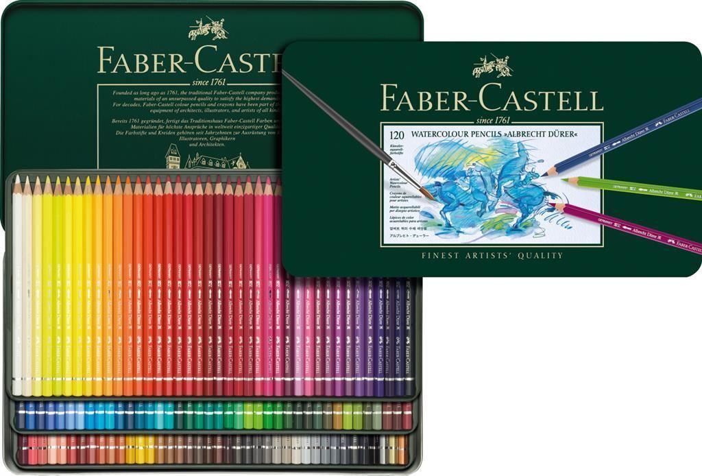 Faber-Castell Albrecht Durer Artisti Acquerello Matite 120 Colore Teglia Set