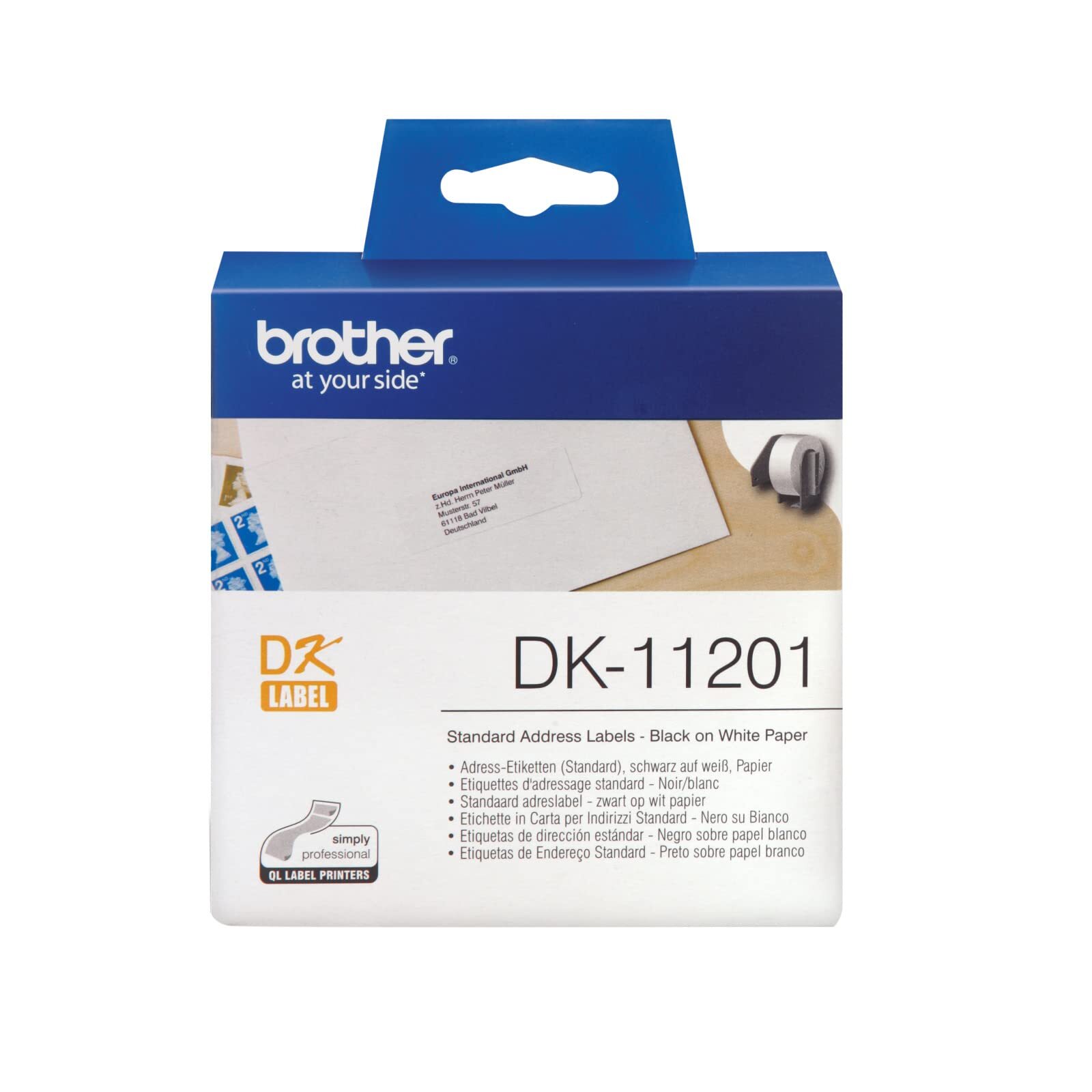 Brother DK-11201 - Black on white - 29 x 90 mm 400 label(s) (1 roll(s) x 400) ad