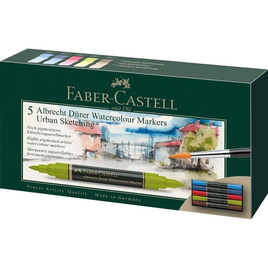 Faber Castell Albrecht Durer Acquerello Marcatori Urban Set da Disegno 5pc