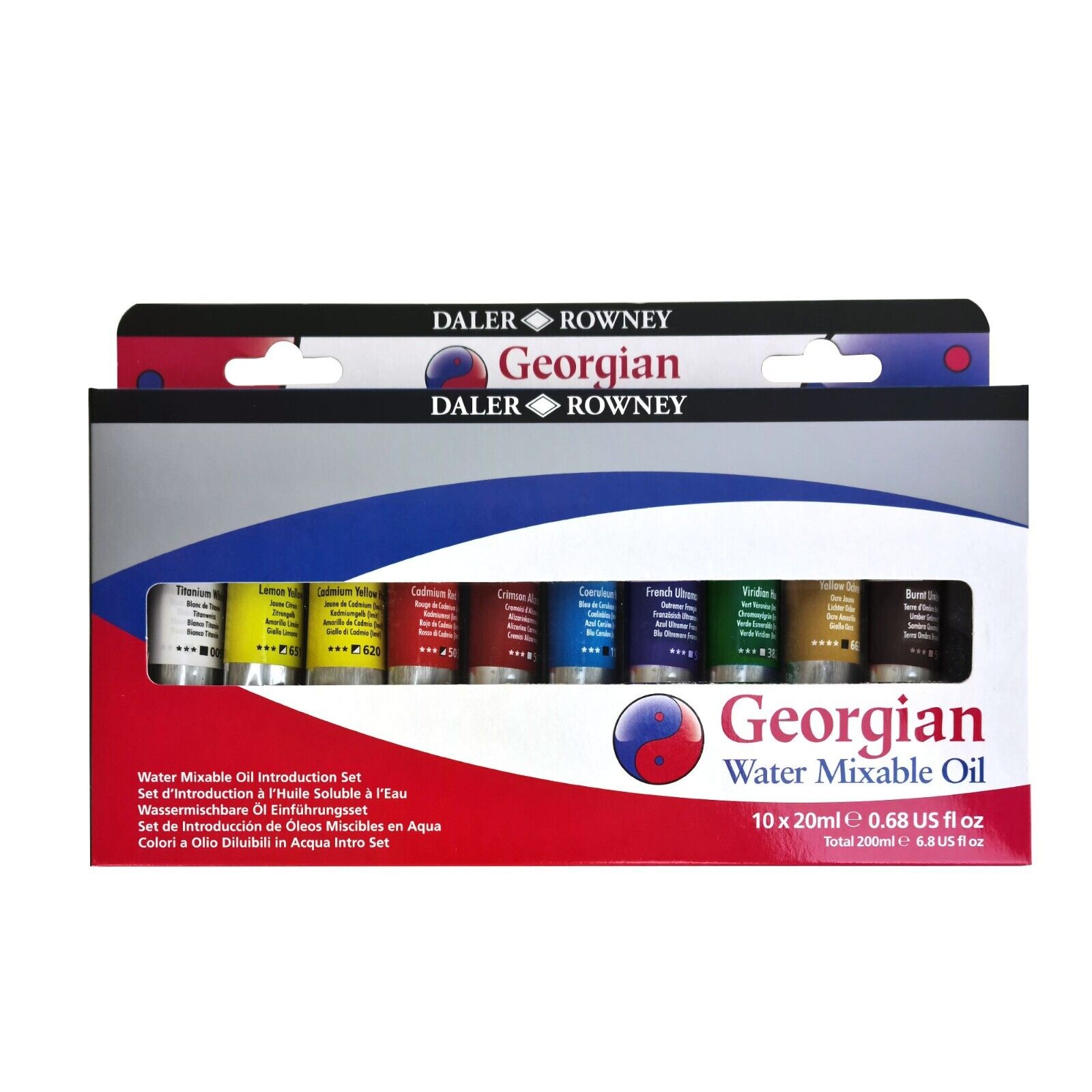 Daler Rowney Georgiano Acqua Solubili Olio Introduzione Set 10 X 20ml