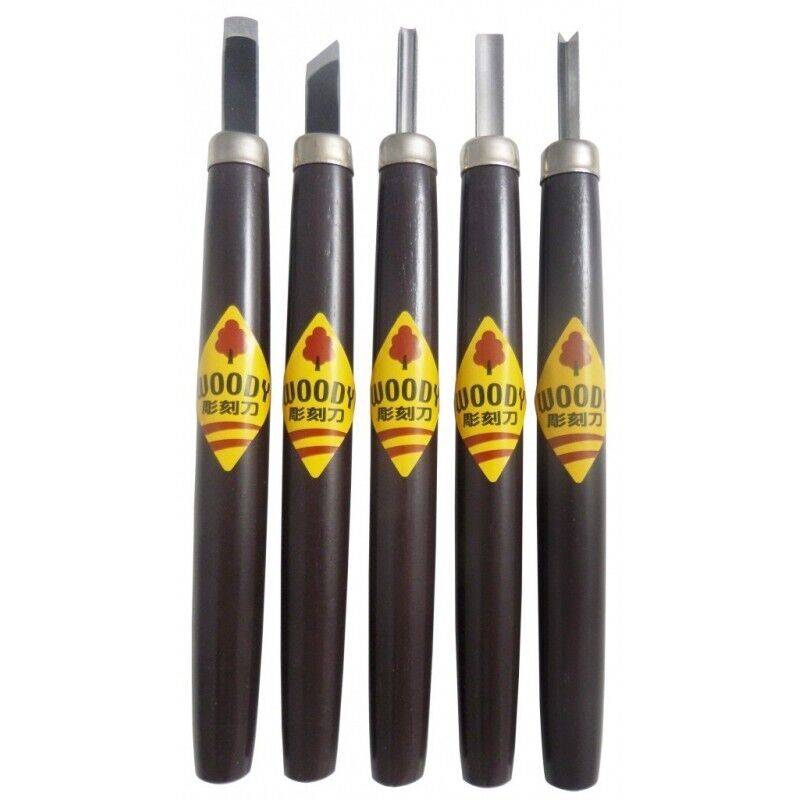 Kit Intaglio Legno, Set 5 Coltelli - Woody Michi Hamono Made in Japan