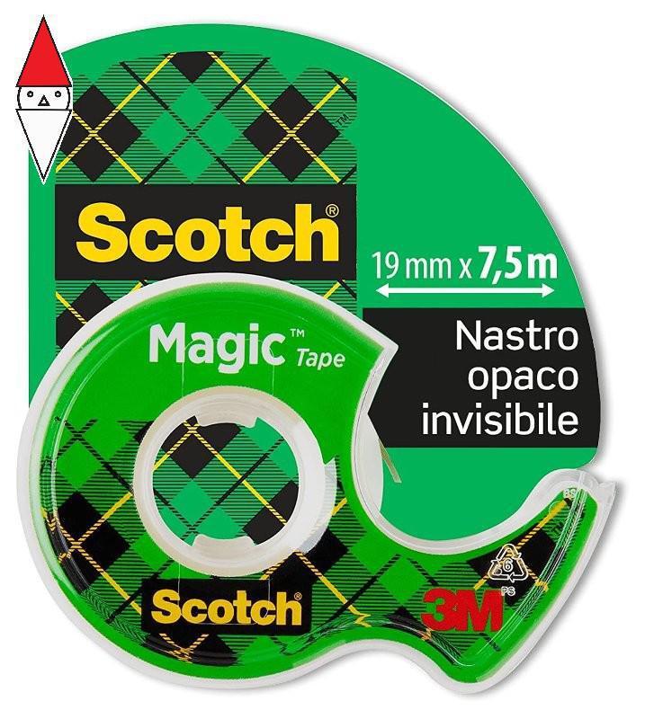 ARTICOLO CANCELLERIA 3M CHIOCCIOLA NASTRO ADESIVO INVISIBILE SCOTCH MAGIC