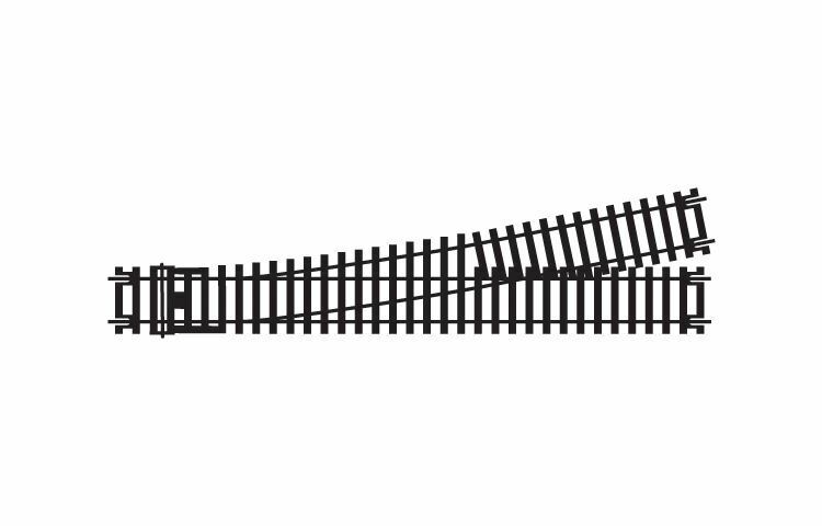 Nuovo 1 X Hornby Calibro di Oo Mano Sinistra Express Punto 245mm Pista - R8077