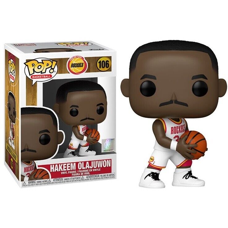 FUNKO POP ! NBA LEGENDS - (106) HAKEEM OLAJUWON ROCKETS HOME FIGURE VINYL 9CM