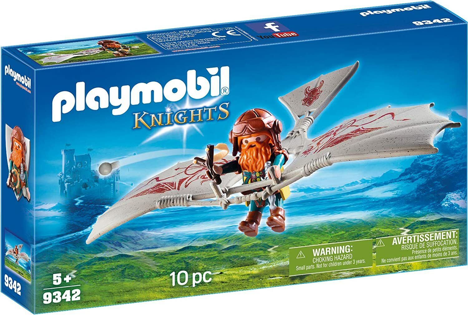 PLAYMOBIL 9342 GUERRIERO CON DELTAPLANO DA ATTACCO
