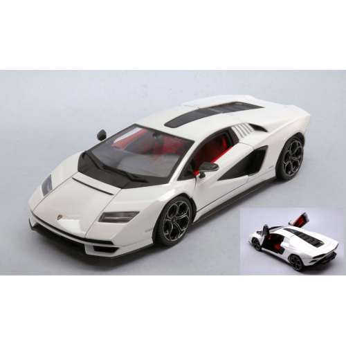 LAMBORGHINI COUNTACH LP1 800-4 2021 WHITE 1:24 Burago Auto Stradali Die Cast