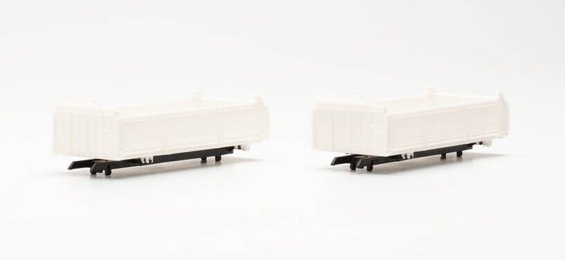 HERPA - Ribaltabile 4 assi bianco 2 pezzi MEILLER KIPPMULDE - 1/87 - HER085472