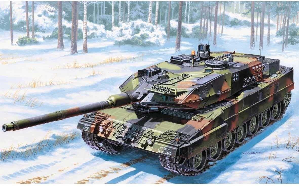 ITALERI, Serbatoio Leopard 2A6 da montare e verniciare, 1/35,  ITA6435