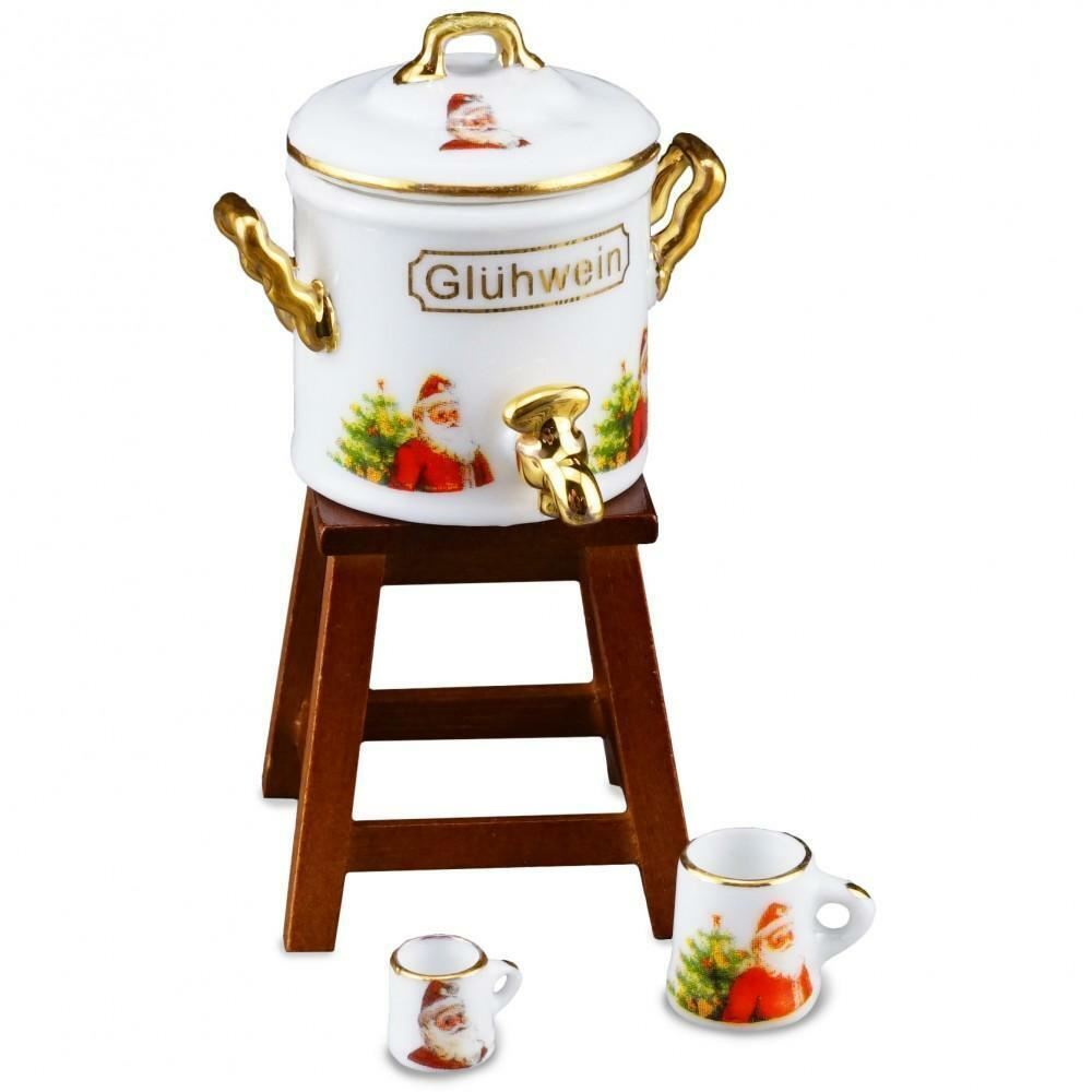 Bambole Casa Natale Gluhwein Vin Brulè Vino Pentola Miniatura Reutter Accessorio