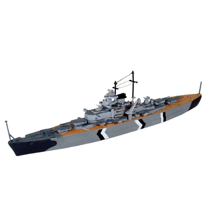 REVELL, Model Set Bismarck con quadro da assemblare, 1/1200,  REV65802