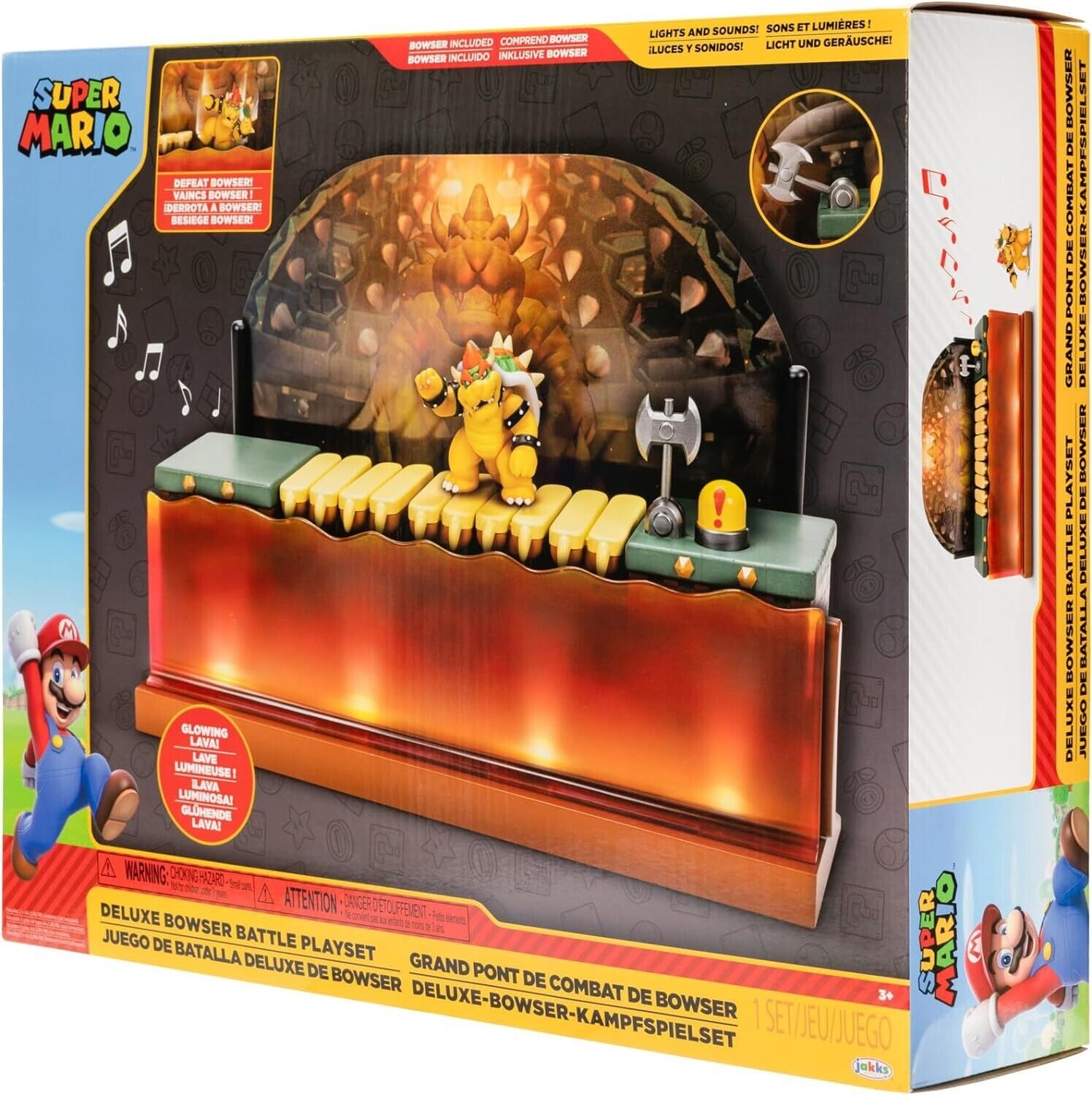 Jakks Pacific 418604 Nintendo Super Mario Battaglia di Bowser deluxe con persona