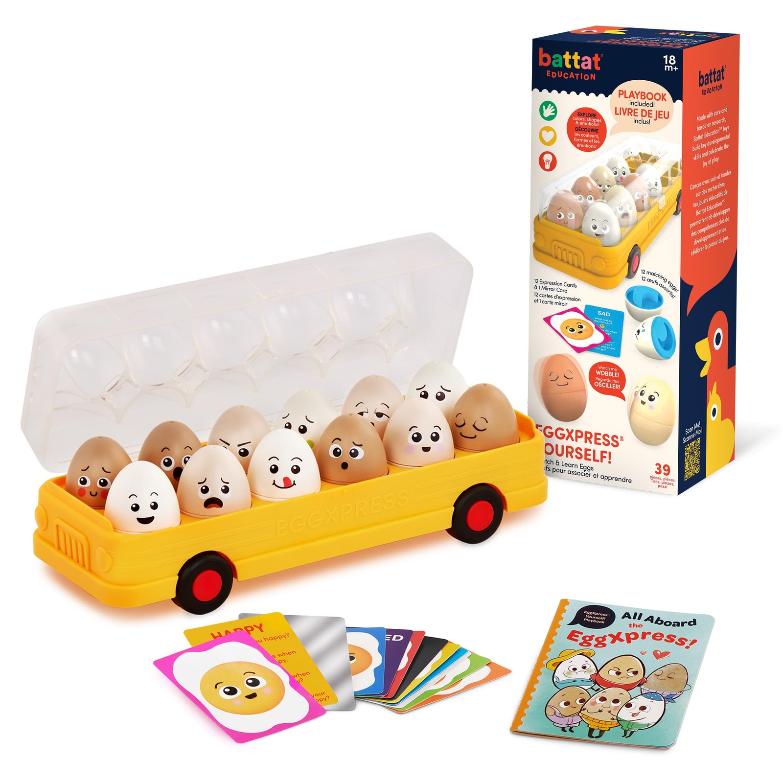 Battat Education 62243456327 EggXpress educatief speelgoed voor peuters, eieren,