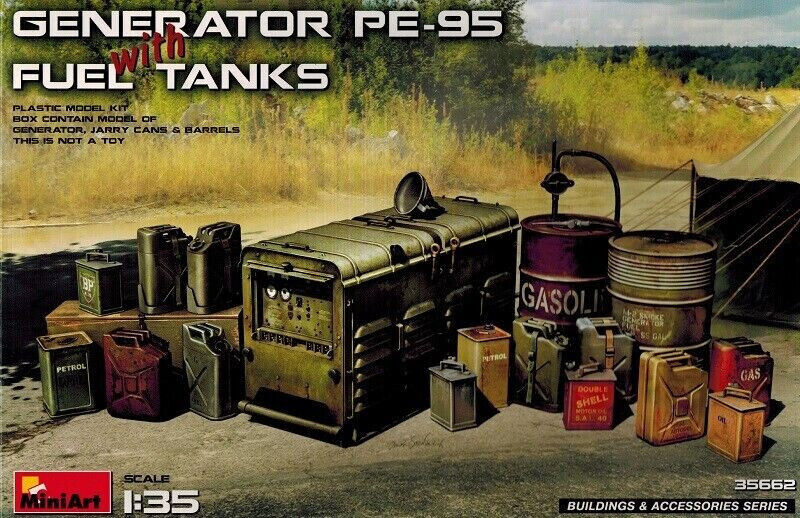 MINIART 1:35 KIT ACCESSORI DIORAMA GENERATOR PE-95 FUEL WITH TANKS   35662