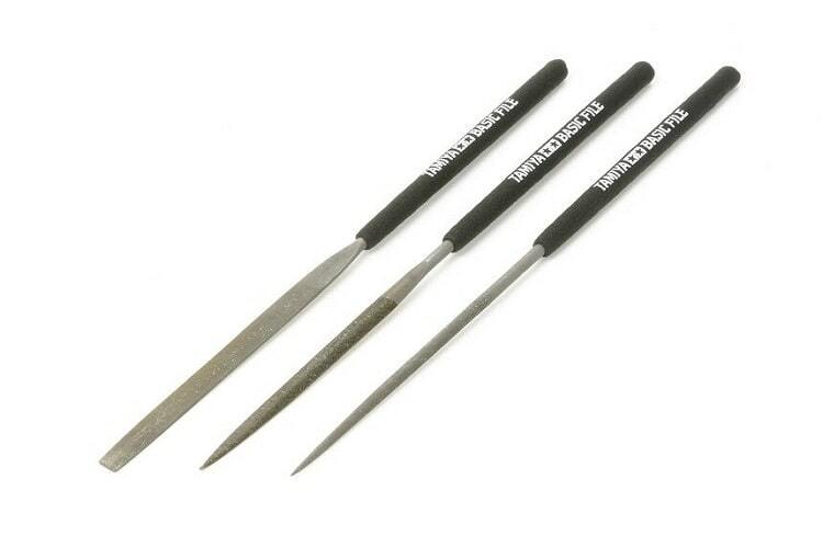 Tamiya 74104 Basic File Set (Smooth Double Cut) Set 3 Lime Per Plastica Grana...
