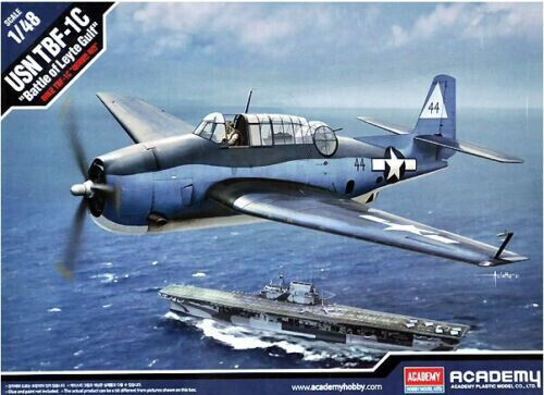 ACADEMY 1:48 KIT PLASTICA  AEREO USN TBF-1C "BATTLE OF LEYTE GULF" ART 12340