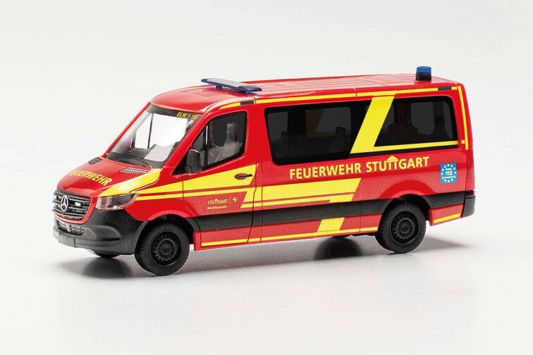 HERPA, MERCEDES BENZ Sprinter FD Feuerwehr Stoccarda, 1/87,  HER097345