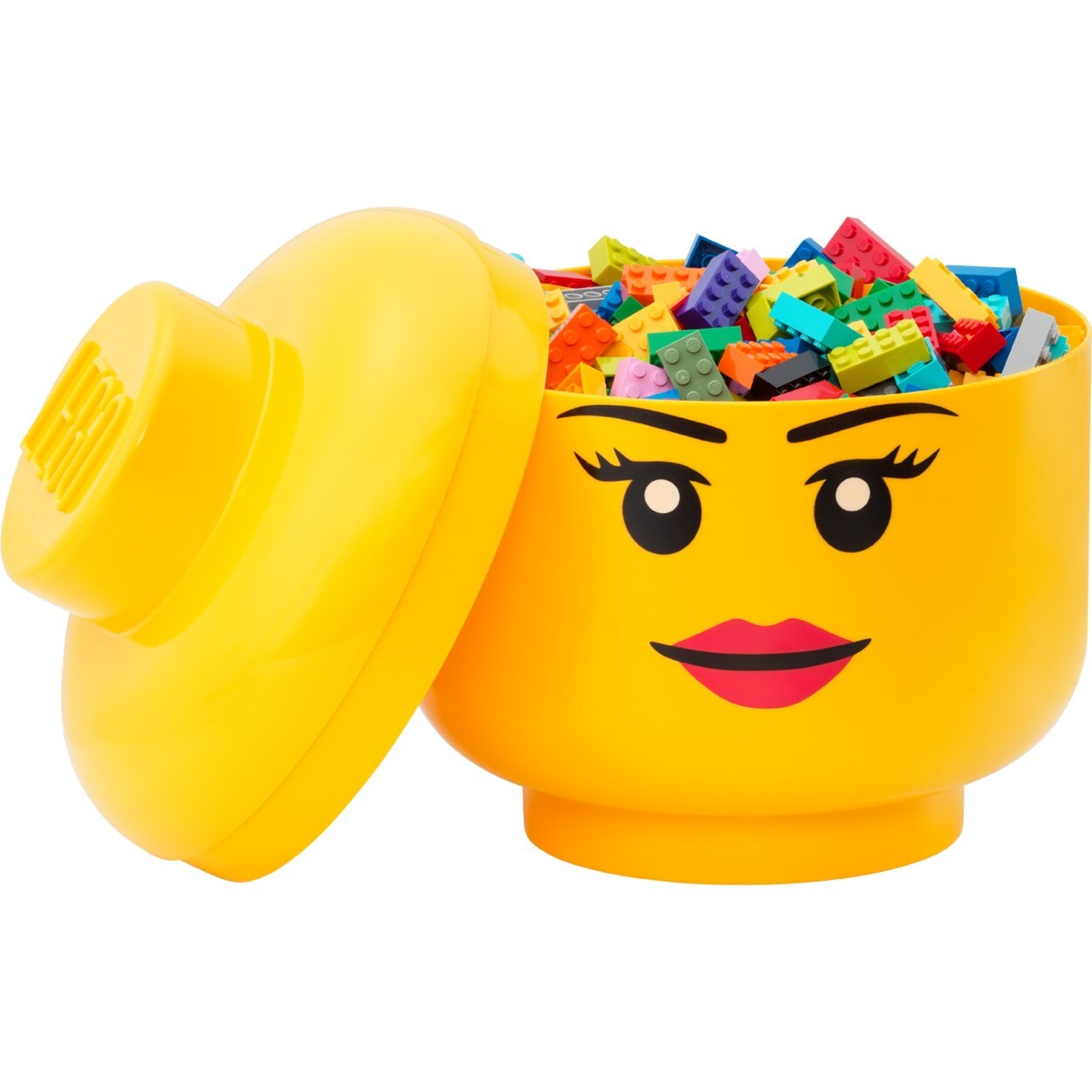 LEGO Iconic Storage Head "Girl" (gelb, Größe L, Weiblich)