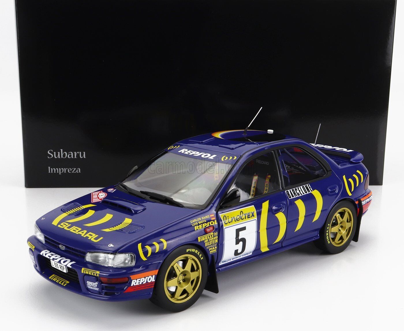 1/18 KYOSHO - SUBARU - IMPREZA 555 REPSOL N 5 WINNER RALLY MONTECARLO 1995 08962
