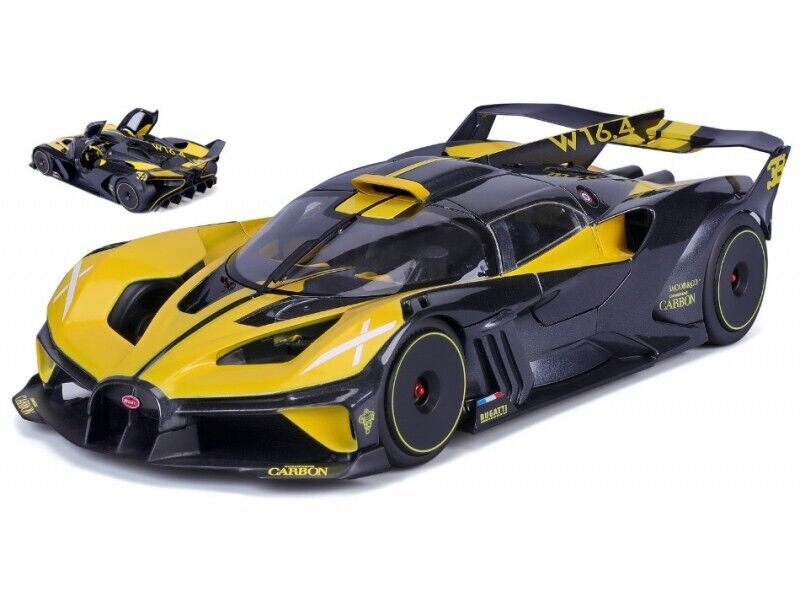 BURAGO 1/18 BUGATTI BOLIDE GIALLA