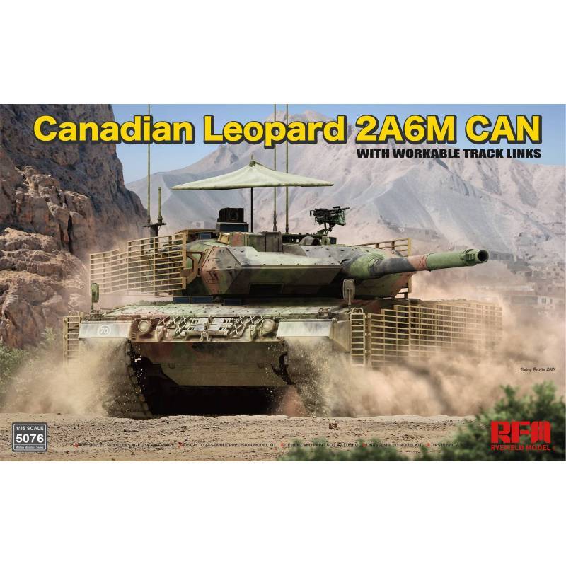 Modellino Char Canadian Leopardo 2a6m Can RYE FIELD MODEL 5076 1/35ème Ch