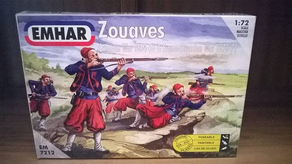 EMHAR 1:72 SOLDATINI DA COLORARE ZOUAVES ART EM 7212