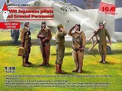 ICM 1/48 JAPANESE PILOTS AND GROUND PERSONNEL WWII (NEW MOLDS)