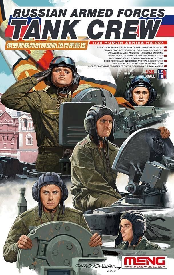 Meng HS-007 Russian Armed Forces Tank Crew Set Figurini Kit Montaggio 1/35